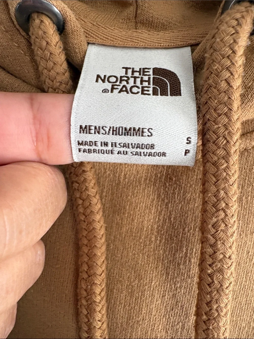 The North Face Hoodie Bundle of 2 Blue & Tan Pullover Sweatshirts Men's Small